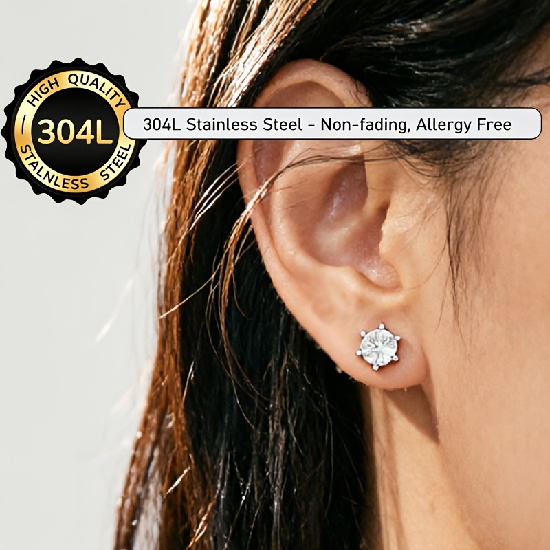 Men's 2pcs Non-Fading Hypoallergenic Earrings, Wedding Gift